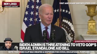 The White House threatened to veto House Republicans' Israel aid bill