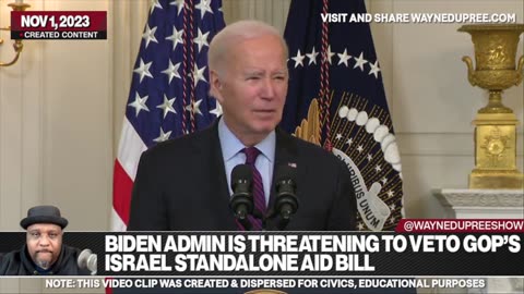 The White House threatened to veto House Republicans' Israel aid bill