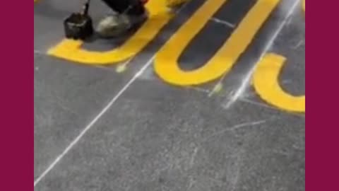 Viral Video of road painting