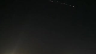 Meteor Cluster in the Night Sky
