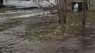 Jet Skiers in Flood Waters