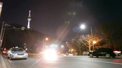 South Korea Namsan Tower night view