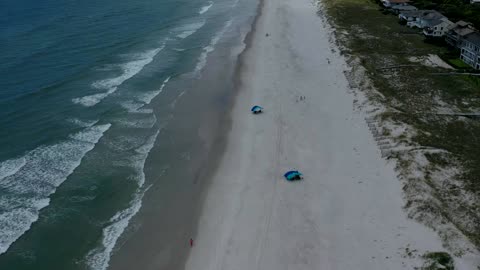 From above the beach