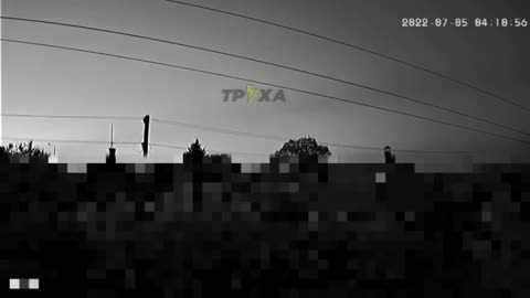 Ukraine War - The camera recorded a strike on a target in Kramatorsk