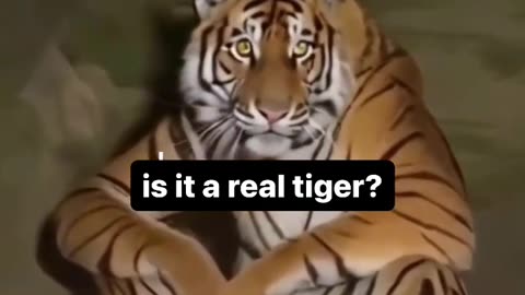 It's a real tiger 🐯🐯🐯