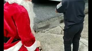 Police and Santa Give 6 Year Old Some New Toys