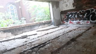 Abandoned classroom