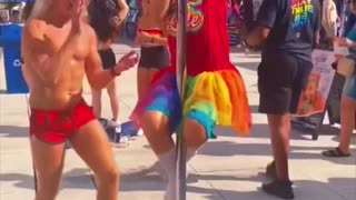 A Pride Event Featured a Stripper Pole Where They Taught Kids How to Pole Dance