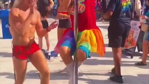 A Pride Event Featured a Stripper Pole Where They Taught Kids How to Pole Dance