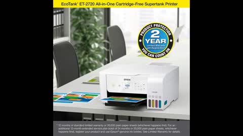 Review: Epson EcoTank ET-2720 Wireless Color All-in-One Supertank Printer with Scanner and Copi...