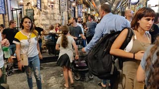 Jerusalem market at night