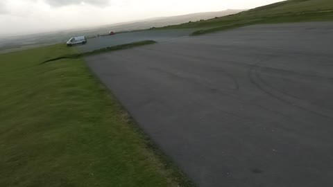 Panoramic view of the carpark Dartmoor.