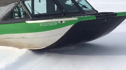 Airboat in the Snow