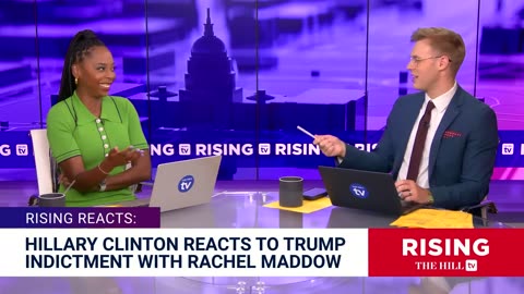 Hillary On Maddow LAUGHS About Trump's Indictments, Also Says Her Loss Was Illegitimate: Rising