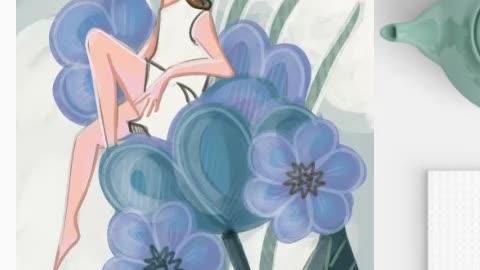 Blue flower girl, spring mood ;-)