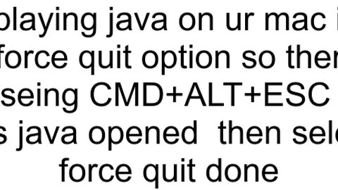 Java Disable OSX Force Quit