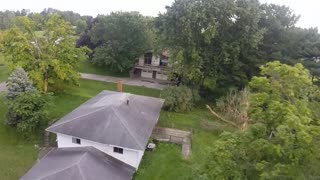 Flying drone at My Moms house