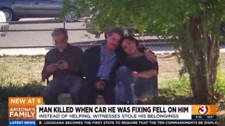 Thieves Stole From Father Who Died Pinned Under Car Instead of Helping Him