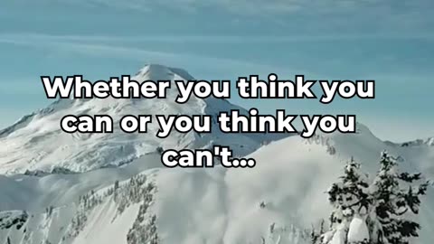 Whether you think you can or...#shorts #facts #subscribe #motivation #viral