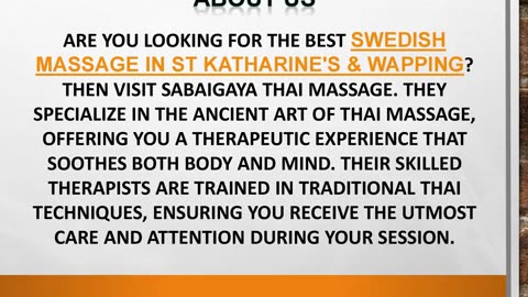 Best Swedish Massage in St Katharine's & Wapping