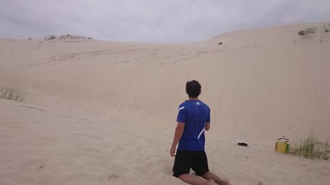 Sand Dune Sledding Face Plant