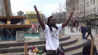 Street Soldier Fire Dancer Busker in the Ocean City Plymouth 3rd 2nd 2016