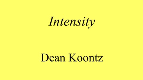 Intensity - Dean Koontz - Full Audiobook