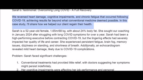 Fix Long Covid Symptoms: Case Study