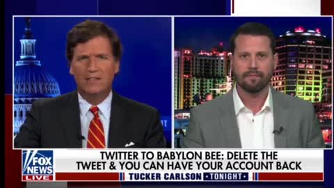 Seth Dillon tells Tucker Carlson about The Babylon Bee's Twitter suspension