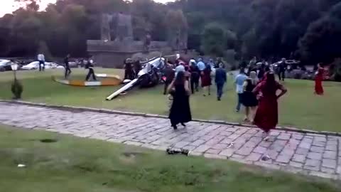 Helicopter Crash in Vineyard