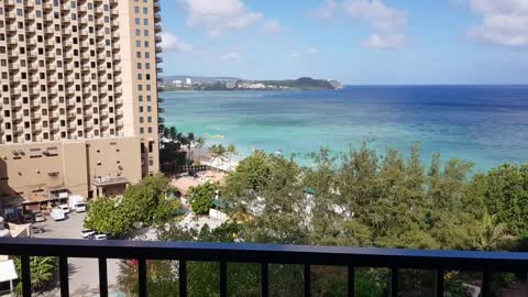 Beautiful sea from the balcony of Guam Resort