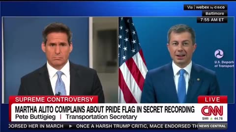 Pete Buttigieg Slams Alito's Wife Flying 'Insurrectionist Flag' And Defends Pride Flag