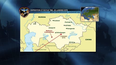 Expedition 27 Crew Lands Safely in Kazakhstan