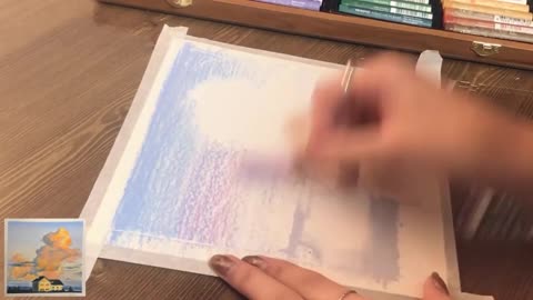 Draw A Lavender Sky With An Oil Stick