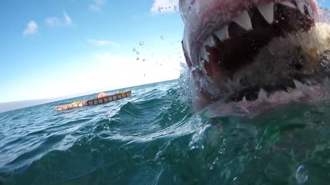Brave Filmer Takes An Up-Close Footage Of An Attacking Great White Shark
