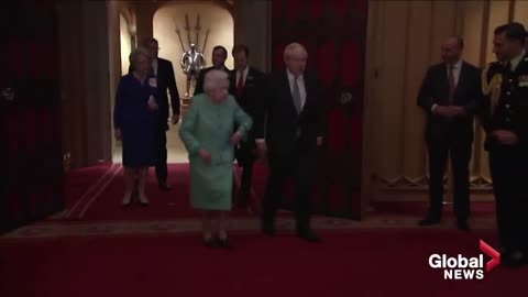 2021-11-08 Королева Англии и премьер Джонсон встречают главу наВОЗа, Гейтса и прочих. Маски не нужны