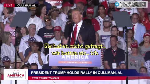 Trump Rally in Collman, Alabama - Deutsche Untertitel - Erste 15 Minuten