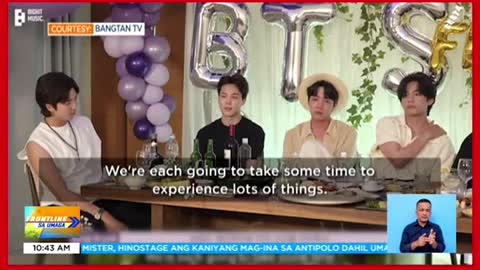 BTS, hindi muna magtatanghal bilang grupo; tututukan ang solo。career