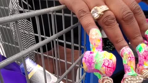 Bedazzled Nails in Big Box Store
