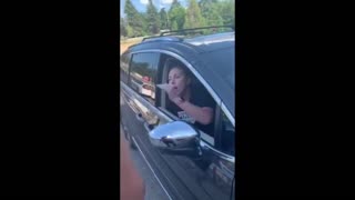 Full video: Woman punched armed woman's car, said "I'll beat your white a**"