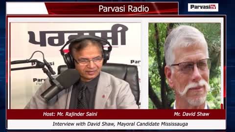 David Shaw, Mayoral Candidate Mississauga | Parvasi TV - 2nd Interview