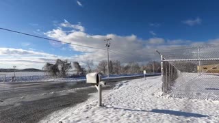 Time lapse of melting snow