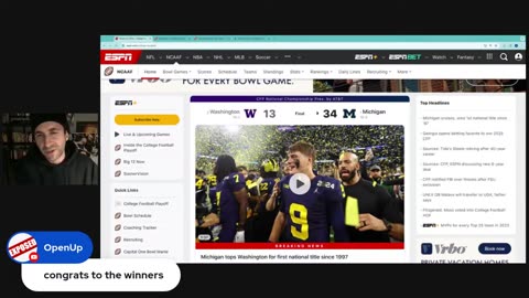 MORE SCRIPTED FOOTBALL! MICHIGAN DEFEATS WASHINGTON CFP 1/8/2024