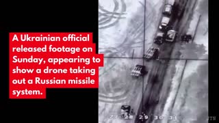 Footage Appears to Show Ukrainian Drone Destroying Russian Missile System