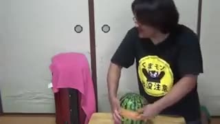 Watermelon exploding
