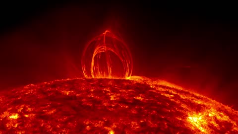 NASA's Solar Spectacle: Fiery Looping Rain on the Sun
