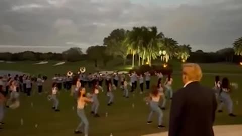 Donald Trump Shows Off Trademark Dance Moves as High School Band...