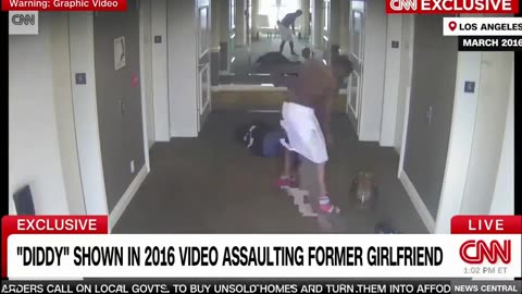 Surveillance footage of Diddy assaulting his ex-girlfriend