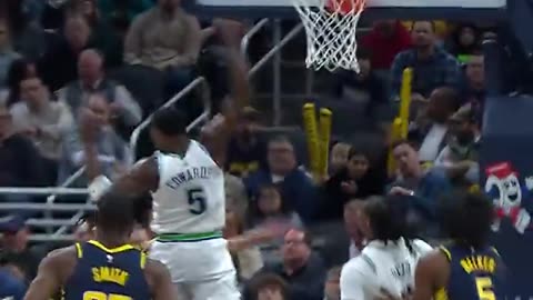 Ant Edwards Denies Pacers Early On with Monstrous Block! Timberwolves-Pacers