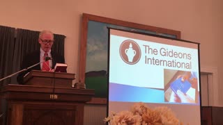 Gideons International message at Castleberry Baptist Church on November 12, 2023.